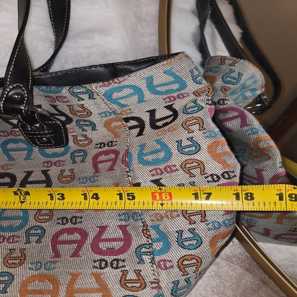 Women's Etienne Aigner Multicolor Logo Canvas Tote Bag One Size - Picture 13 of 14